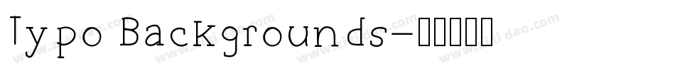 Typo Backgrounds字体转换